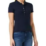 Tommy Hilfiger Polo Maniche Corte Donna Heritage Short Sleeve Slim Polo Elasticizzata