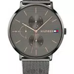 Tommy Hilfiger Orologio Analogico Multifunzione al Quarzo da Donna con Cinturino in Maglia Metallica in Acciaio Inossidabile Grigio - 1781945