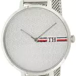 Tommy Hilfiger Orologio Analogico al Quarzo da Donna con Cinturino in Maglia Metallica in Acciaio Inossidabile Argentato - 1782157