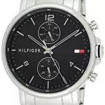 Tommy Hilfiger Orologio Analogico Multifunzione al Quarzo da Uomo con Cinturino in Acciaio Inossidabile Argentato - 1710413