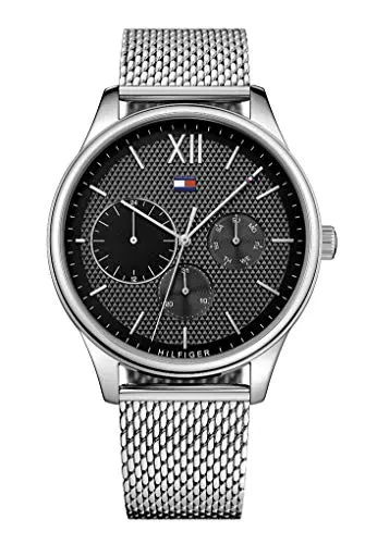 Tommy Hilfiger Orologio Analogico Multifunzione al Quarzo da Uomo con Cinturino in Acciaio Inossidabile con Cinturino in Acciaio Inossidabile - 1791415