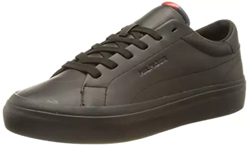 Tommy Hilfiger Sneaker Uomo Prep Vulc Leather, Nero