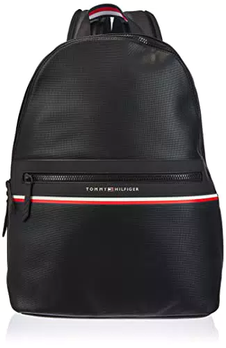 Tommy Hilfiger Zaino TH Stripe, Uomo, Nero, One Size