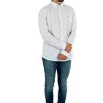 Tommy Jeans Dm0dm14184 Camicie/Top in Tessuto, White