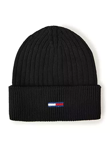 Tommy Jeans Tjw Flag Beanie Cappello Lavorato a Maglia