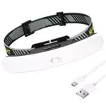 Torcia Frontale Ricaricabile, AUINSKY Lampada Frontale LED Ricaricabile ad alta potente 2000 mAh 6 modalità IPX5 Impermeabileampada da Testa per Corsa