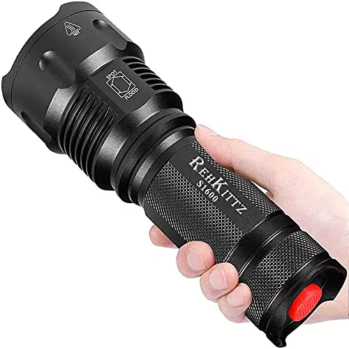 REHKITTZ Torcia LED Potente Torce LED Alta Potenza, Alta Lumen Torcia Elettrica