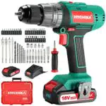 Trapano Avvitatore Batteria 18V, HYCHIKA Trapano a Percussione 45 Nm