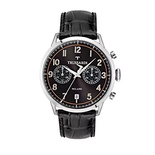 Trussardi Orologio Analogico Quarzo Uomo con Cinturino in Pelle R2451123003