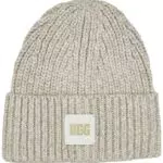 UGG W Chunky Rib Beanie W Berretto A Costine Grandiight Grey