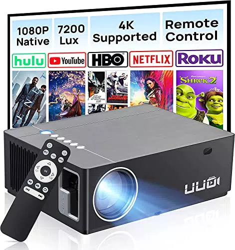 UUO Native 1080P Projector 6000 Lux LED Support 4K HD Video Projector