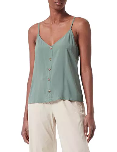 Vero Moda canotta in viscosa da donna, colore vere salvia
