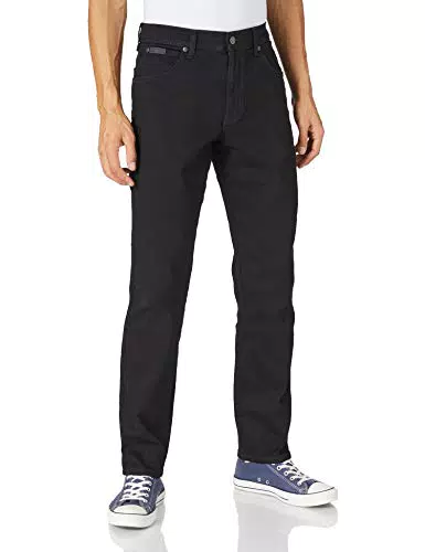 Wrangler Texas Slim, Jeans Uomo, Nero