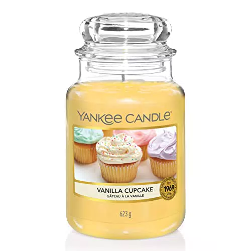 Yankee Candle Candela profumata in giara grande, Cupcake alla vaniglia