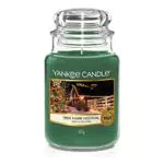 Yankee Candle Candela profumata in giara grande, Mercatino di alberi di Natale