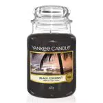Yankee Candle Candela profumata in giara grande, Noce di cocco nera