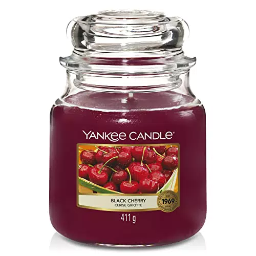 Yankee Candle Candela profumata in giara media, Amarena