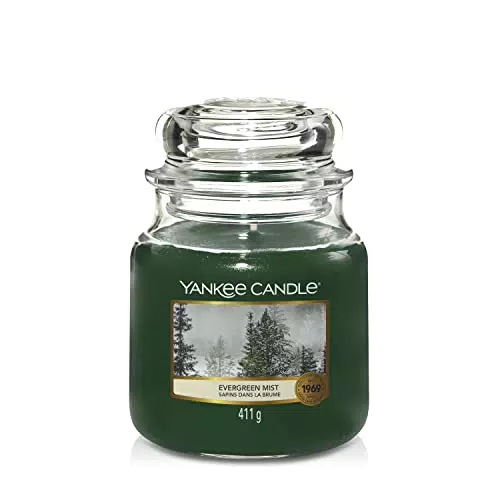 Yankee Candle Candela profumata in giara media, Bruma sempreverde