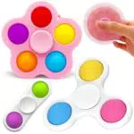 Yetech Bubble Sensory Fidget Toys, 3 Pezzi Push Bubble Toys con Funzione di Rotazione