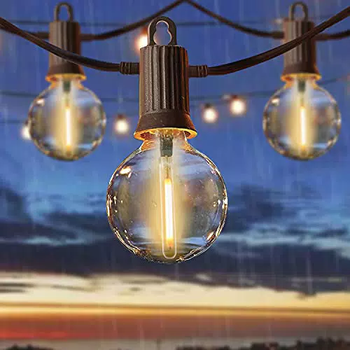 ZOTOYI LED Catena Luminosa Esterno, 15M Catena Luci Stringa Giardino IP65 Impermeabile con 25+2 G40 Lampadineuci da Esterno e Interno per Natale Matrimonio Partito