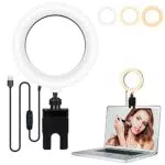 ZWOOS Luce ad anello per computer portatile, Ringlight Piccola luce per conferenze per streaming video