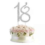 18 numero di strass Cake Topper, decorazione torta 18 compleanno
