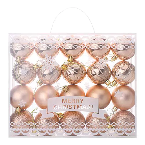 20PCS Palle di Natale 6CM Plastica Palle e Palline per L'Albero Impostare Ornamento Dell'Albero per la Decorazione dell'albero di Natale Palla di Natale 60mm/2.36"
