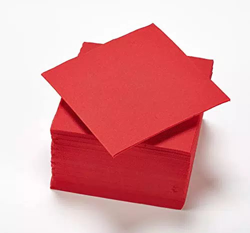 50 tovaglioli microgoffrati 24x25 cm 2V 100 % Nature Rosso - FSC