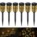 6 pezzi luci solari da giardino, Yideng impermeabile foglia d'acero giardino LED luce solare con Spike plastica auto on/off LED giardino esterno luce per prato patio cortile vialetto decori passerella