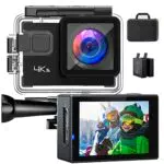 Action Cam 4K/30fps 20MP Giroscopio Anti-vibrazione 40M Subacquea Wi-Fi Fotocamera Videocamera Grandangolare 170° con Batteria 2x1050mAh