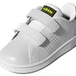 adidas Advantage CF Ineaker Unisex-Bambini, Bianco Ftwbla Negbás Amahaz