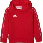 Adidas Core 18 K, Felpa con Cappuccio Unisex Bambini