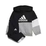 adidas Inf CB FL TS Tuta, Nero/Grigio, 12 Meses Unisex-Bimbi