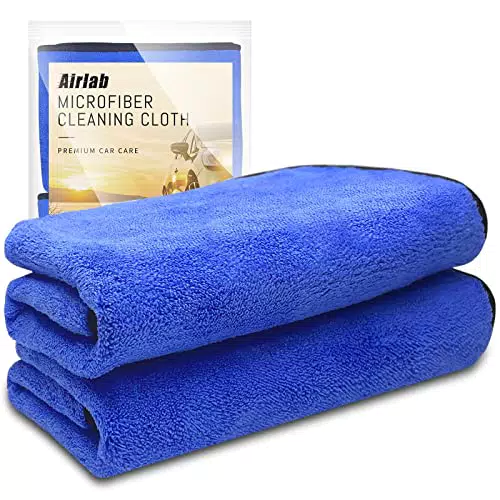 Airlab 90x60cm XXL Panno Professionale Efficiente Asciugatura per Auto Moto Microfibra 2pezzi