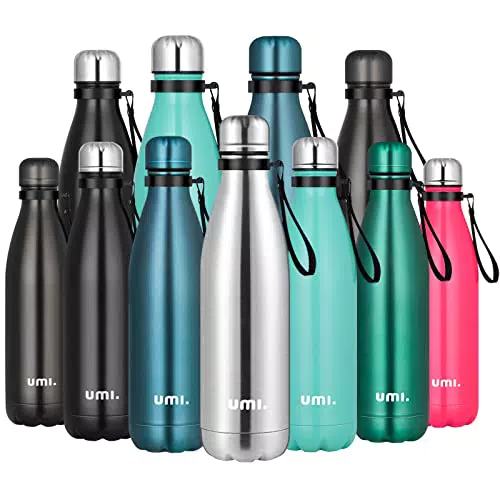 Amazon Brand - Umi Borraccia Termica 500ML, Doppia Parete Bottiglia Acqua in Acciaio Inox enza BPA