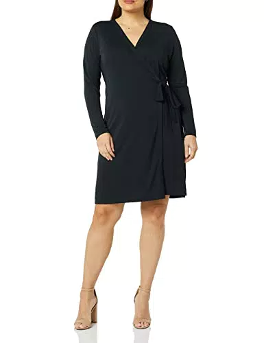 Amazon Essentials Abito A Portafoglio Firmato A Maniche Lunghe Donna