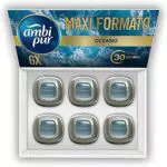 Ambi Pur Profumatore Auto, 6 Deodoranti Auto, Fragranza Oceano