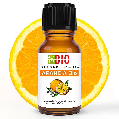 Arancia di Sicilia Bio Olio essenziale 100% Puro 30 ml - Uso Alimentare Interno Terapeutico Diffusori Aromaterapia Cosmetica Cucina - LaborBio