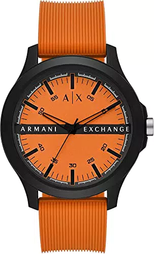 Armani Exchange Orologio da Uomo a Tre Lancette, in Acciaio Inossidabileisura Cassa 43 mm
