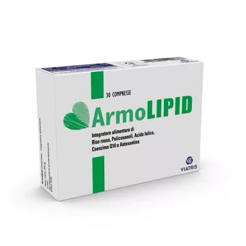 Armolipid integratore alimentare con Policosanoli, Riso rosso fermentato, Acido folico, Coenzima Q10 e Astaxantina - 30 compresse