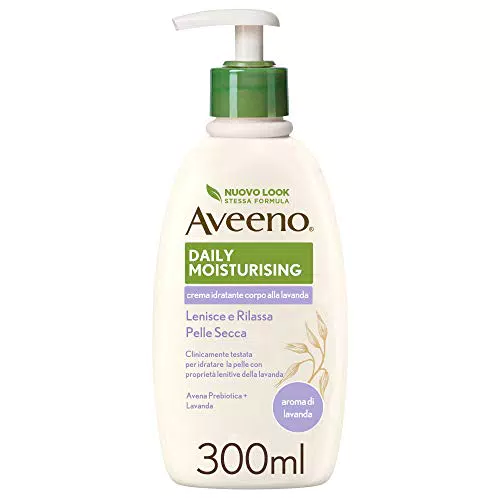 Aveeno Crema Corpo Idratante, Daily Moisturising, Aroma di Lavanda