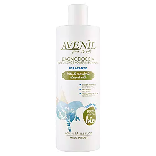 Avenil Bagnodoccia Idratante con Latte di Mandorla 400 Ml. con Avena 100% BIO