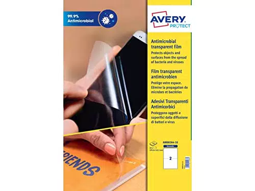 Avery Italia AM002A4 Adesivi antimicrobici trasparenti