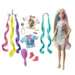 Barbie Bambola Capelli Fantasia A Tema Unicorni E Sirene con Accessori