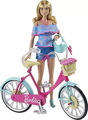 Barbie Bicicletta per Bambole con Casco e Accessoriulticolore