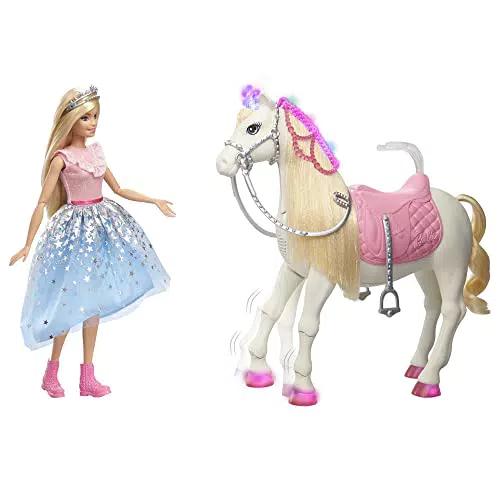 Barbie GYK64 Bambola con Cavallo, 25 Combinazioni di Luci e Suoni