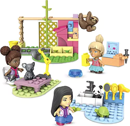 Barbie- Mega Construx Barbie Centro Veterinario e di Toelettatura Animali