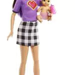 Barbie -Skipper Babysitters Bambola Bruna, Bebè e 4 Accessori