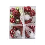 Beauace Palle di Natale, Rosso Verde e Bianco, 30 Pezzi