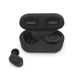 Belkin SOUNDFORM Play Auricolari true wireless, cuffie Bluetooth con 3 preselezioni dell’equalizzatore, resistenti a sudore e schizzi IPX5, 38 ore di riproduzione per iPhone, Galaxy, Pixel - Nero
